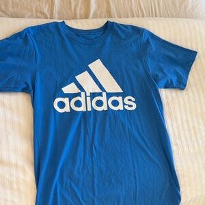 Adidas Classic Blue Tee with White Logo